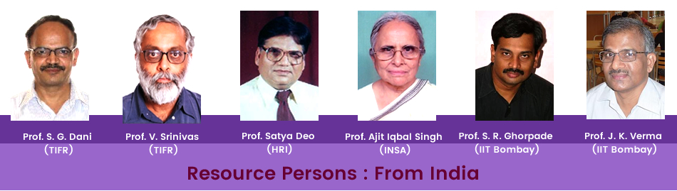 Resource Persons From India